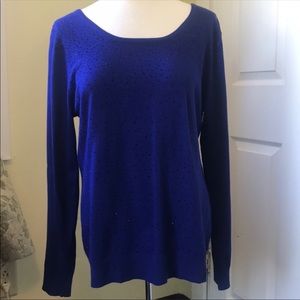 Cable & gauge crystal sweater